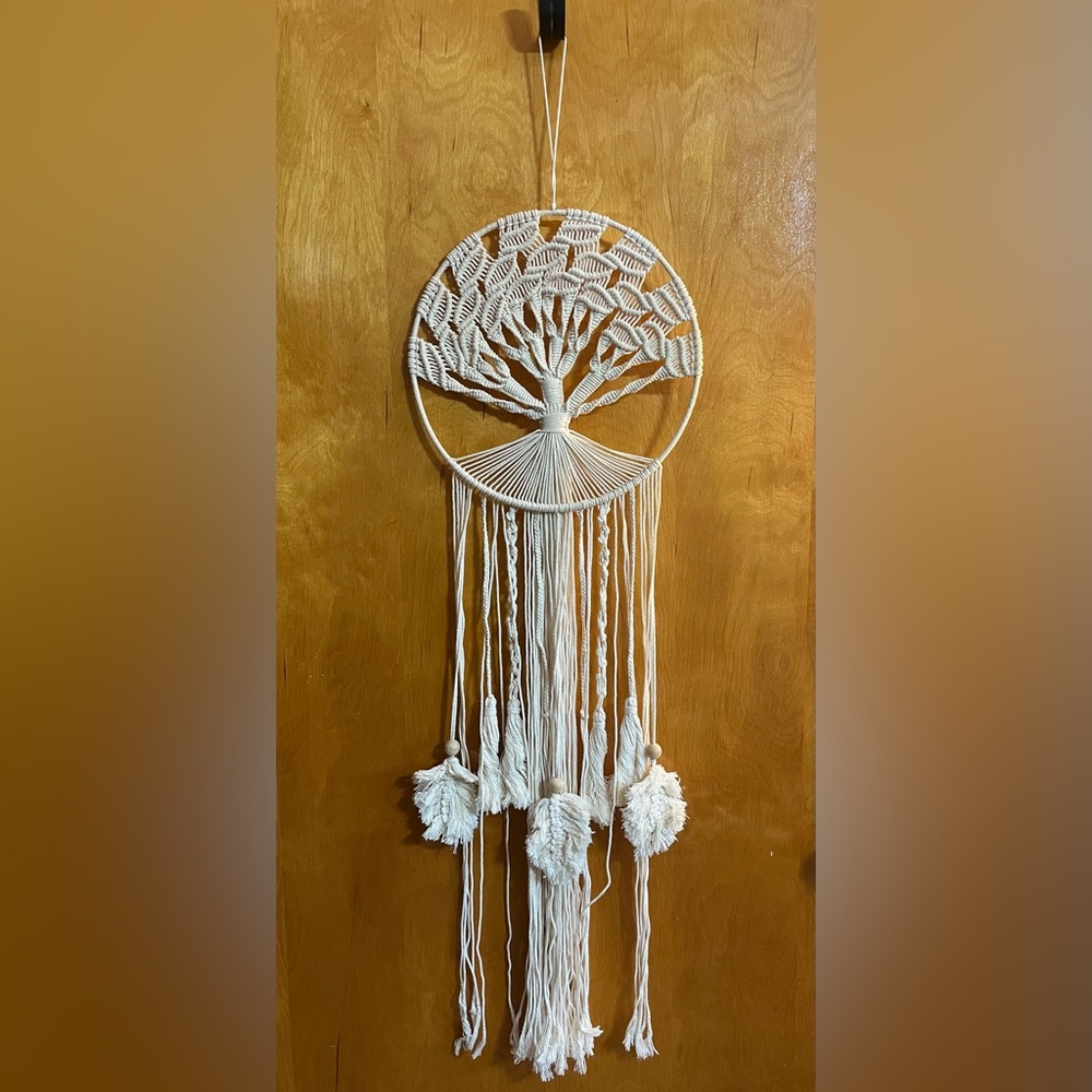 Macrame Wall Hanging Boho Tree of Life Dream Catcher